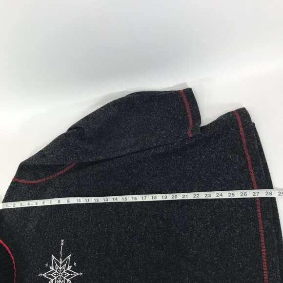 Basic Editions Cowl Neck Snowflake Sweater Women's Plus 2X Gray Holiday Winter - Picture 9 of 12